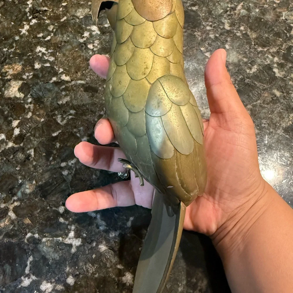 Sergio Bustamante ? MCM Copper‎ Brass Parrot Sculpture Vintage Parrot Only R